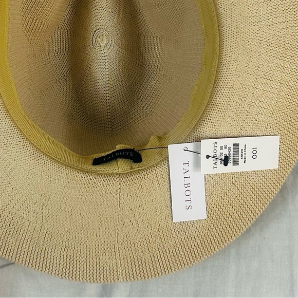 NWT Talbots Wide Brim Rancher Panama Hat Classic Boho Quiet Luxury Resort Vacay - Picture 2 of 7